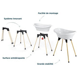 Kit baignoire VASCO Blanc Muguet : baignoire + pieds + tuyau de vidange - THERMOBABY