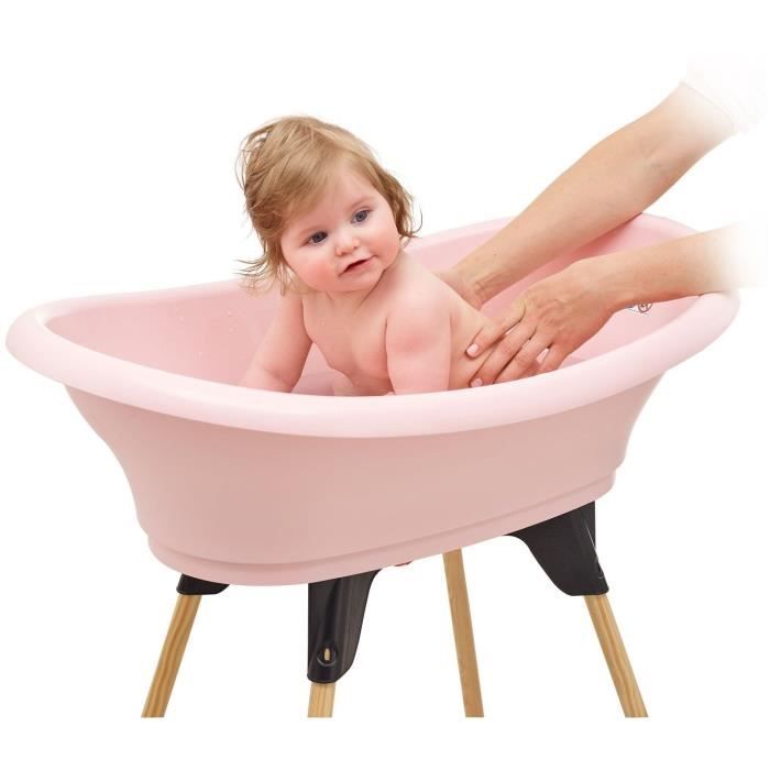 THERMOBABY KIT BAIGNOIRE VASCO Rose Poudré : baignoire + pieds + tuyau de vidange