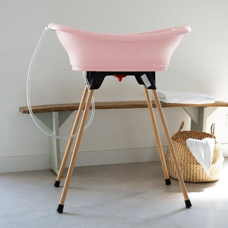 THERMOBABY KIT BAIGNOIRE VASCO Rose Poudré : baignoire + pieds + tuyau de vidange