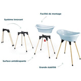 Kit baignoire VASCO Fleur Bleue - 3 en 1 - 800*500*270 - Bleu - THERMOBABY