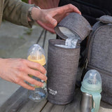 Porte biberon THERMOBABY - isotherme - gris chiné