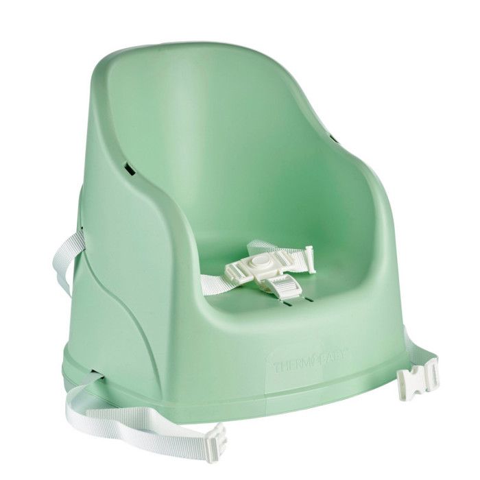 Rehausseur de chaise THERMOBABY Tudi - de 6 a 36 mois - Harnais de sécurité 3 points - Vert céladon