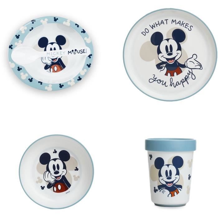 Pack repas 2eme age THERMOBABY MICKEY - 3 Assiettes + un gobelet + 1 cuillere