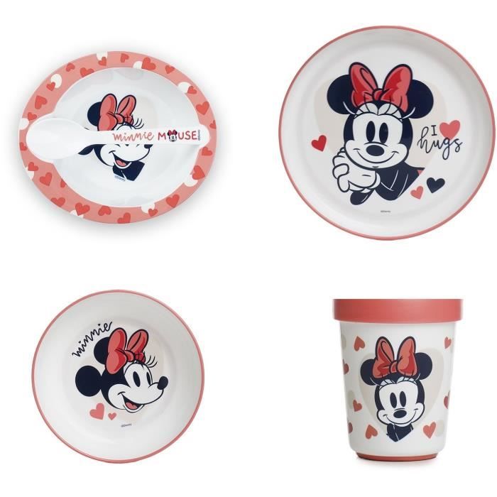 Pack repas 2eme age THERMOBABY MINNIE - 3 Assiettes + un gobelet + 1 cuillere