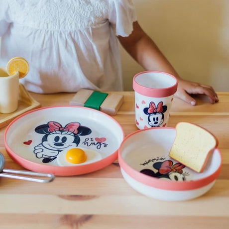 Pack repas 2eme âge THERMOBABY MINNIE - Assiette + bol + gobelet + set de  2 cuilleres
