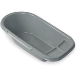 Baignoire bébé - THERMOBABY - Luxe Gris Charme - Taille adaptée - Stable et robuste - Bouchon de vidange