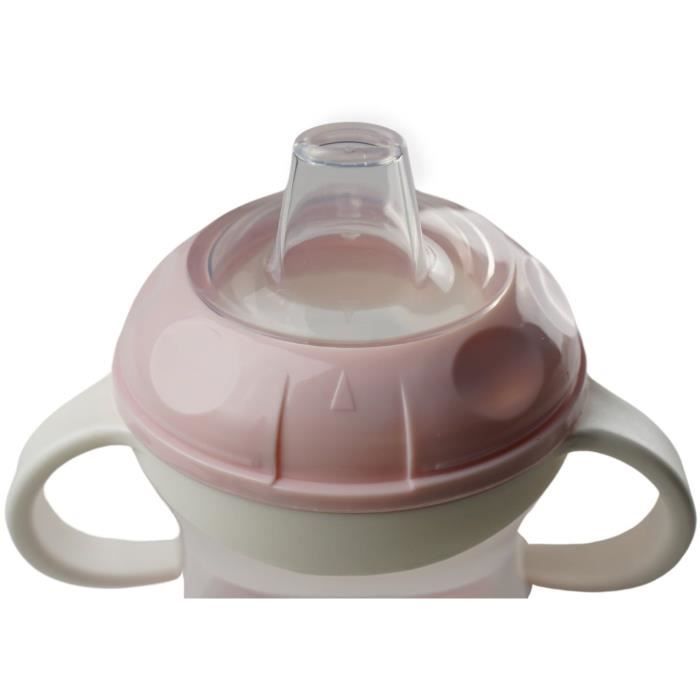 THERMOBABY Tasse anti-fuites + couv - Rose poudré