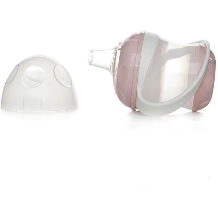 THERMOBABY Tasse anti-fuites + couv - Rose poudré