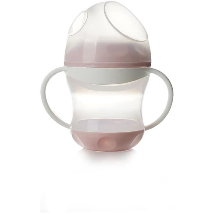 THERMOBABY Tasse anti-fuites + couv - Rose poudré