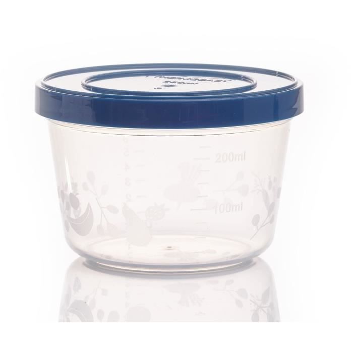 Lot de 5 boîtes de conservation - THERMOBABY - 250 ml - Hermétiques et sans BPA
