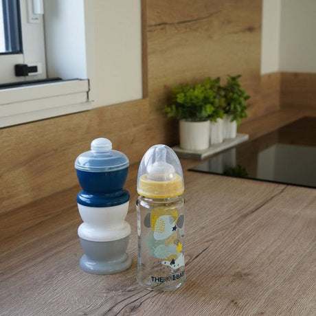Boîte transport de lait - THERMOBABY - Avec couvercles - Gris charme