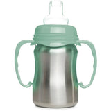 Tasse d'apprentissage - THERMOBABY - Inox - 180 ml - Vert Cactus - Ergonomique et anti-fuites