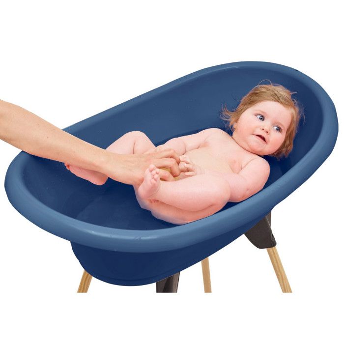 THERMOBABY Kit de bain VASCO : Baignoire + pieds + tuyau de vidange - Bleu ocÈan