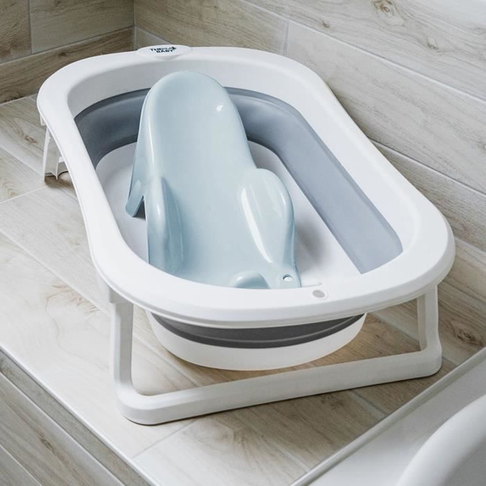 THERMOBABY Transat de bain pour bébé ATOLL Fleur bleue