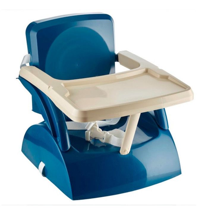 Rehausseur de chaise enfant 2 en 1 THERMOBABY YEEHOP - Harnais sécurité 3 points - Tablette amovible - Bleu océan