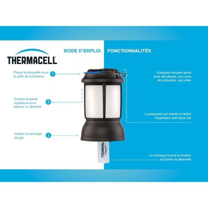 Appareil Anti-Moustiques et Moustiques Tigre sans fil - Lanterne Noire - 20m² de Protection