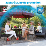 Appareil Anti-Moustiques et Moustiques Tigre sans fil - Lanterne Noire - 20m² de Protection