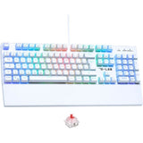 Clavier Gamer - The G-Lab - KEYZ RUBIDIUM - MÈcanique (Switch Rouge) - Repose Poignet - RGB - Filaire - Azerty - Blanc