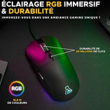 Souris Gamer filaire - The G-Lab - KULT-COBALT - RGB - 12800 DPI - Noir