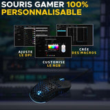 Souris Gamer filaire - The G-Lab - KULT-OXYGEN - RGB - 12800 DPI - Noir