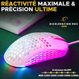 Souris Gamer filaire - The G-Lab - KULT-OXYGEN - RGB - 12800 DPI - Blanc