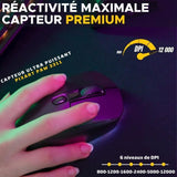Souris Gamer Competitif - Avec ou sans fil - The G-Lab - KULT-TITAN - RGB - 12000 DPI - Noir
