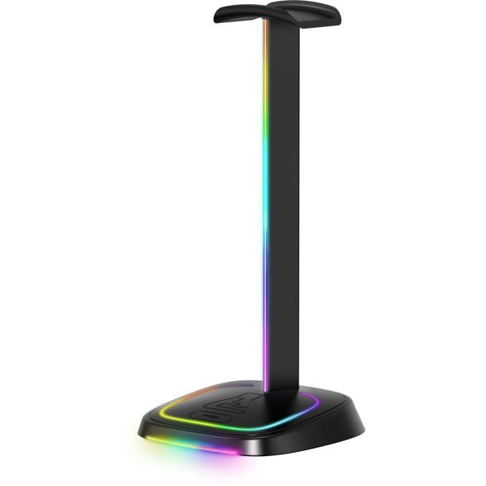 Support casque gamer - The G-Lab - K-STAND-NEON RGB - Filaire - Éclairage RGB - Noir