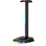 Support casque gamer - The G-Lab - K-STAND-NEON RGB - HUB USB/USB-C - Filaire - Éclairage RGB - Noir