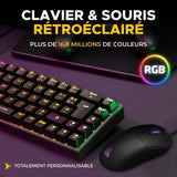 Pack Gamer Mécanique E-sport 2 en 1 - The G-Lab COMBO TITAN - Souris 12800 DPI - Clavier Mécanique