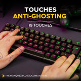 Pack Gamer Mécanique E-sport 2 en 1 - The G-Lab COMBO TITAN - Souris 12800 DPI - Clavier Mécanique
