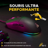 Pack Gamer Mécanique E-sport 2 en 1 - The G-Lab COMBO TITAN - Souris 12800 DPI - Clavier Mécanique