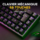 Pack Gamer Mécanique E-sport 2 en 1 - The G-Lab COMBO TITAN - Souris 12800 DPI - Clavier Mécanique