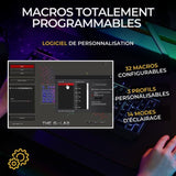 Pack gamer sans fil - THE G-LAB - COMBO TUNGSTEN EX - Clavier + souris - 32 macros configurables