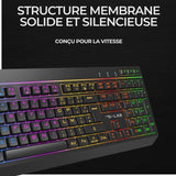 Pack gamer sans fil - THE G-LAB - COMBO TUNGSTEN EX - Clavier + souris - 32 macros configurables