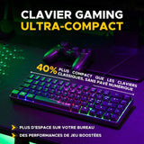 Pack gamer clavier souris filaire - THE G-LAB - Combo Hydrogen BKG - Clavier Azerty - Noir