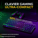 Pack Gamer 2-en-1 sans fil - THE G-LAB - COMBO HYDRO - Clavier membrane réactive et silencieuse + Souris - Noir