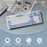 Clavier mécanique PBT Gasket - THE G-LAB - KEYZ Elite 400 WB - TripleMode - AZERTY - RGB - Windows & Mac