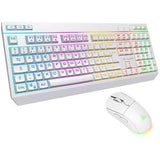 Pack gamer sans fil - THE G-LAB - COMBO TUNGSTEN EX W - Clavier + souris - 32 macros configurables - BLANC