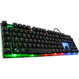 Pack gaming 4 en 1 - THE G-LAB - COMBO NEON - Clavier Membrane Full Size + Souris 3600 DPI + Tapis + Casque