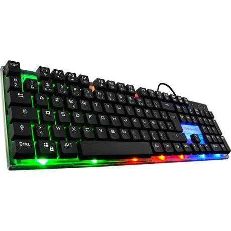 Pack gaming 4 en 1 - THE G-LAB - COMBO NEON - Clavier Membrane Full Size + Souris 3600 DPI + Tapis + Casque