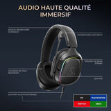 Casque gaming filaire RGB - THE G-LAB - KORP MERCURY - Tissu - Micro Rétractable - Stéréo - Toutes Plateformes