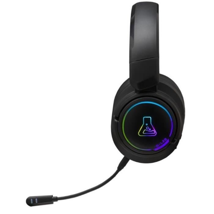 Casque Gamer sans fil - The G-Lab - KORP IRIDIUM - Microphone - RGB - PC/PS4/Xbox One - Noir