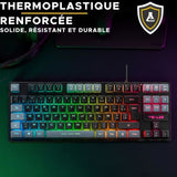 Clavier Gamer - The G-Lab - KEYZ CAESIUM - RGB - Noir & gris - TKL
