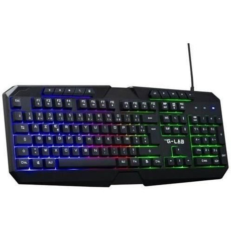 Pack Gamer 4 en 1 - The G-Lab - COMBO NATRIUM - Souris Filaire - Clavier Filaire - Casque Filaire - Tapis de Souris