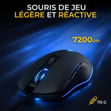 Pack clavier souris gaming - THE G-LAB - COMBO MERCURY EX - Clavier Mécanique TKL Switch Rouge - Souris 7200 DPI