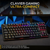 Pack clavier souris gaming - THE G-LAB - COMBO MERCURY EX - Clavier Mécanique TKL Switch Rouge - Souris 7200 DPI