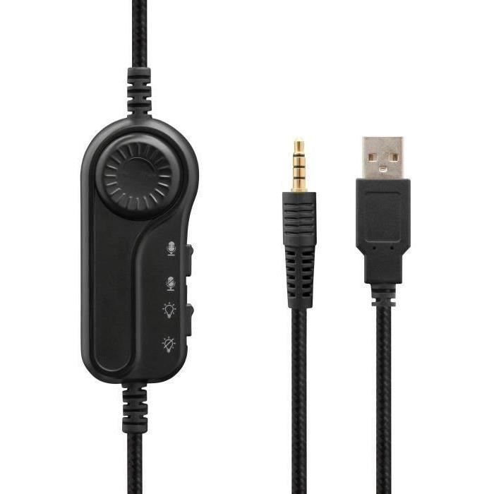 Casque Gamer Filaire - The G-Lab - KORP RADIUM - Microphone - RGB - Noir