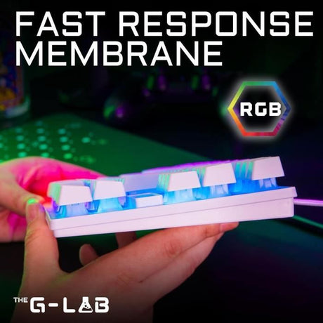 Clavier Gamer - The G-Lab - KEYZ CAESIUM TKL - RGB - Filaire - 100% Personnalisable - Azerty - Noir
