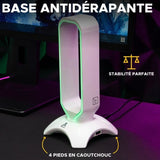 Support pour Casque/Micro-Casque - THE G-LAB - K-STAND RADO - RGB USB - Blanc