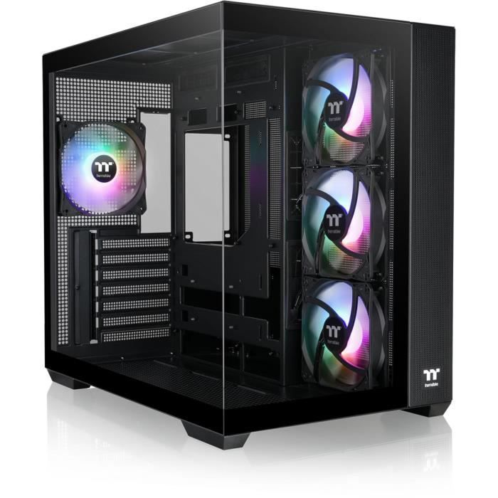 Boîtier PC - THERMALTAKE - View 380 TG ARGB - Moyen tour - ATX - Verre trempé - Noir